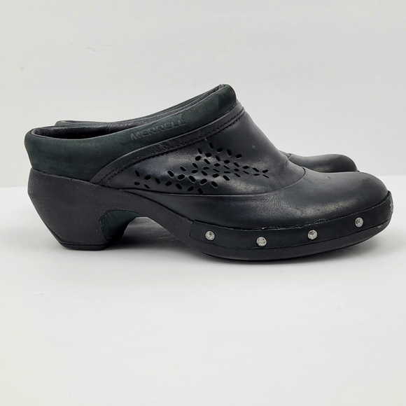 Merrell Studded Leather Clogs - Picture 4 of 11